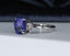 18ct Gold Tanzanite Diamond Ring Size UK N US 6.75 EUR 54