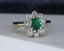18ct Gold Emerald & Diamond Ring Oval Emerald 0.75ct Size UK J US 4.75 EUR 49