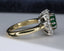 18ct Gold Emerald & Diamond Ring Oval Emerald 0.75ct Size UK J US 4.75 EUR 49