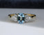 18ct Yellow Gold Aquamarine & Diamond Ring Oval Cut Aquamarine 0.75ct Size UK O US 7.25 EUR 55