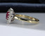 18ct Gold Ruby & Diamond Ring Size UK M 1/2 US 6.5 EUR 53