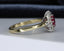 18ct Gold Ruby & Diamond Ring Size UK M 1/2 US 6.5 EUR 53