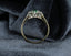 9ct Gold Emerald & Diamond Ring Size UK O US 7.25 EUR 55