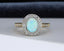 18ct Gold Opal & Diamond Ring Size UK N US 6.75 EUR 54