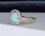 18ct Gold Opal & Diamond Ring Size UK N US 6.75 EUR 54