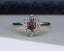 18ct Gold Ruby & Diamond Ring Size UK O 1/2 US 7.25 EUR 55.5