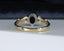 9ct Yellow Gold Sapphire & Diamond Ring Size UK N US 6.75 EUR 54