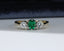 18ct Gold Emerald & Diamond Ring UK N 1/2 US 7.00 EUR 54.5