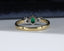 18ct Gold Emerald & Diamond Ring UK N 1/2 US 7.00 EUR 54.5