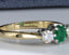 18ct Gold Emerald & Diamond Ring UK N 1/2 US 7.00 EUR 54.5