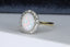 18ct Gold Opal & Diamond Ring, Size UK M US 6.25 EUR 52.5