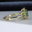 18ct Gold Emerald & Diamond Ring Size UK N US 6.75 EUR 54