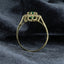 18ct Gold Emerald & Diamond Ring Size UK N US 6.75 EUR 54