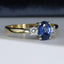 18ct Gold Sapphire & Diamond Ring Vintage 0.75ct Size UK P US 7.75 EUR 56