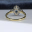 18ct Gold Aquamarine & Diamond Ring, Aquamarine 0.50ct, Size UK M US 6.25 EUR 52.5 Vintage Secondhand Pre-Owned Back