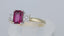 18ct-gold-pink-tourmaline-amp-diamond-ring-uk-m-5-us-6-5-eur-53-vintage-secondhand-pre-owned-jewellery-gold-platinum-video